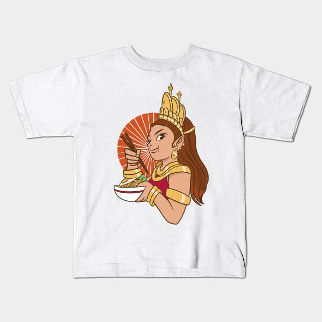 Apsara Girl P R t shirt Kids T-Shirt by LindenDesigns